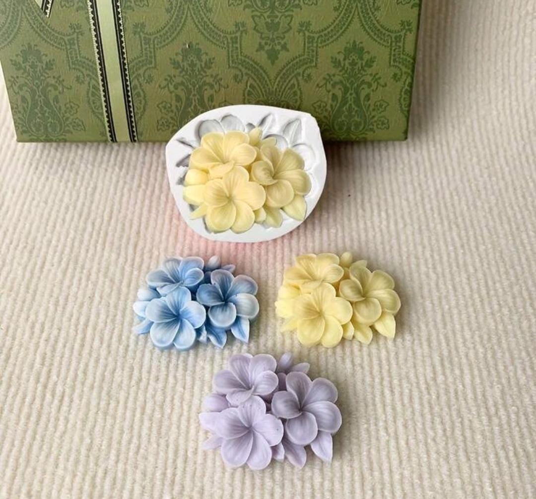 Cluster of Plumeria Flower Silicone Mold