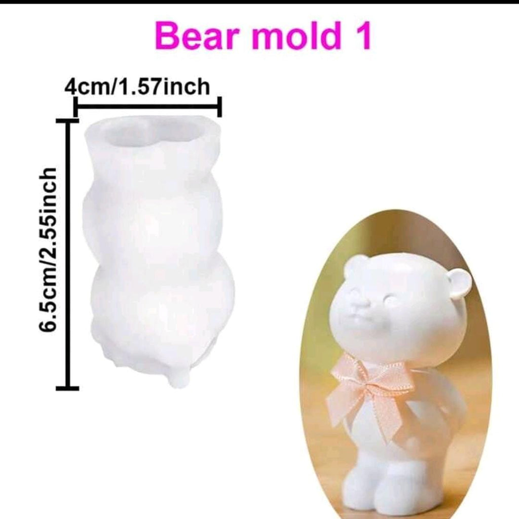 Bear Mold 2 shapes Silicone Mold