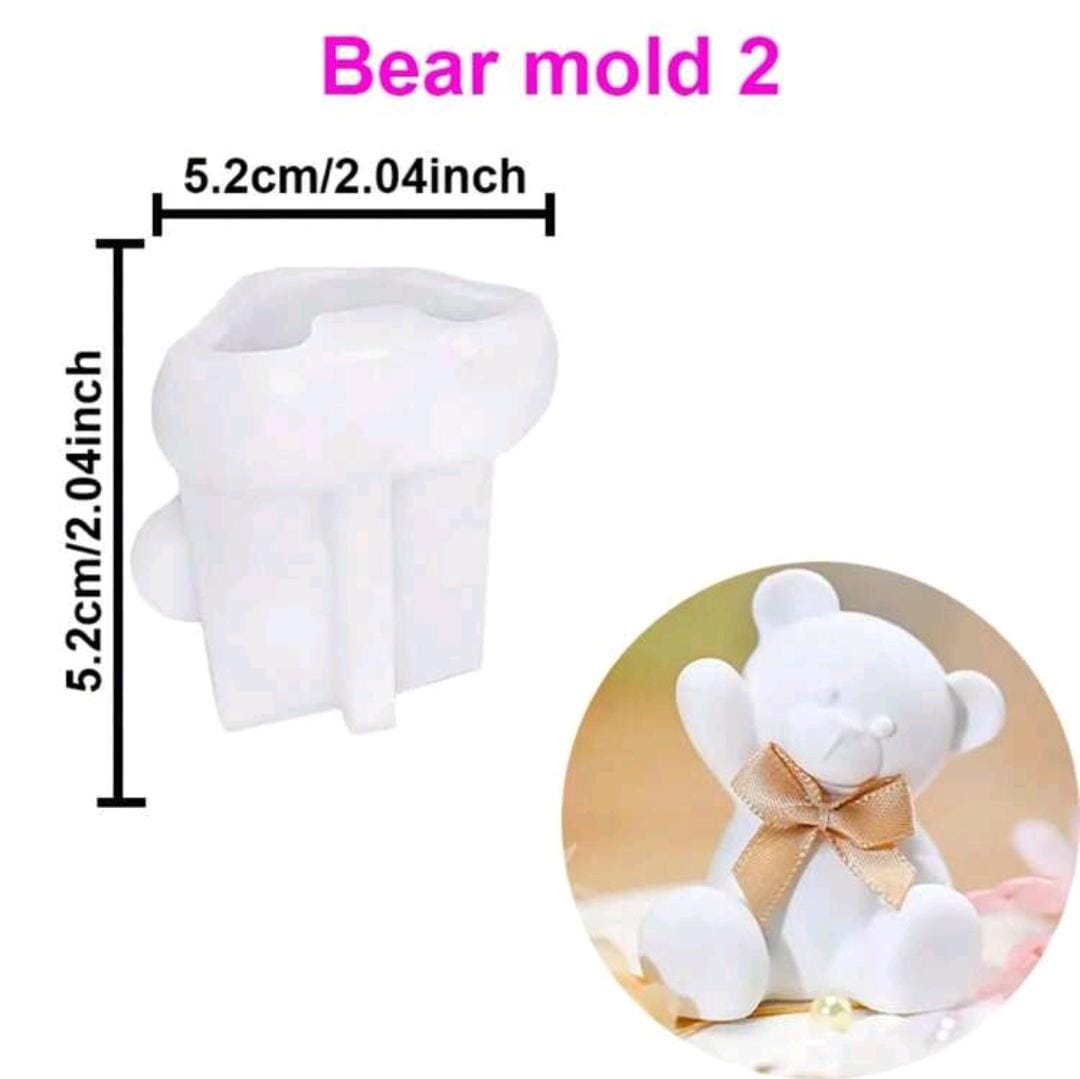 Bear Mold 2 shapes Silicone Mold
