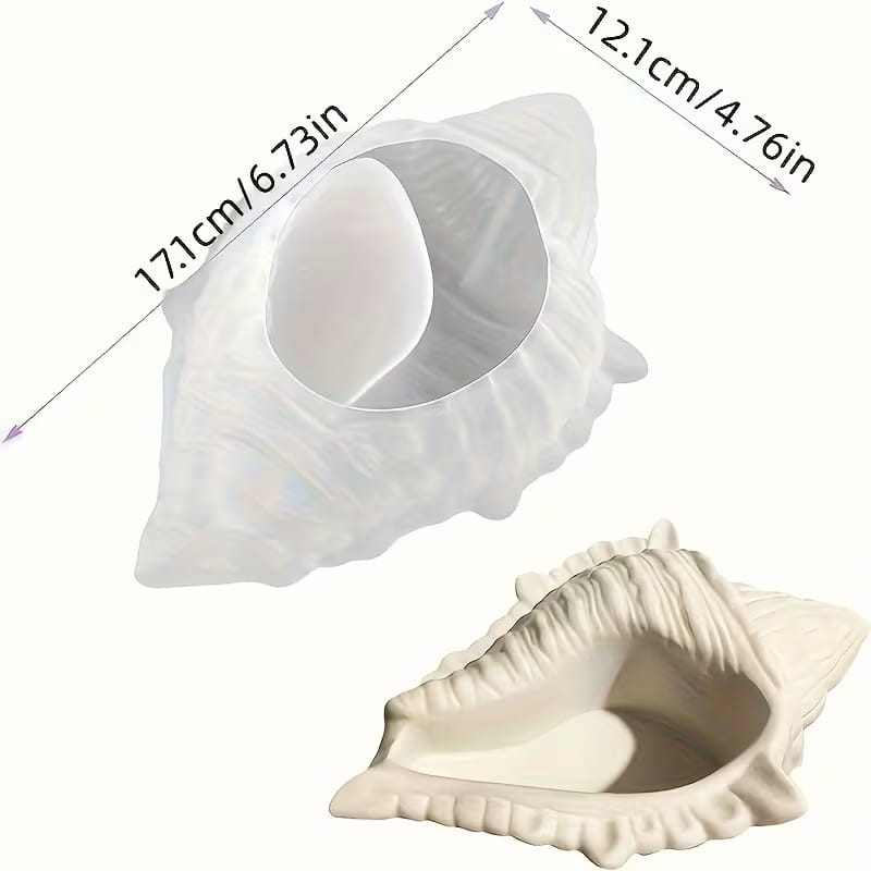 Conch Shell Silicone Mold - Seashell Tray & Trinket Dish Mold