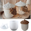 Acorn Jar Silicone Mold - Oak Nut Candle Jar with Textured Lid