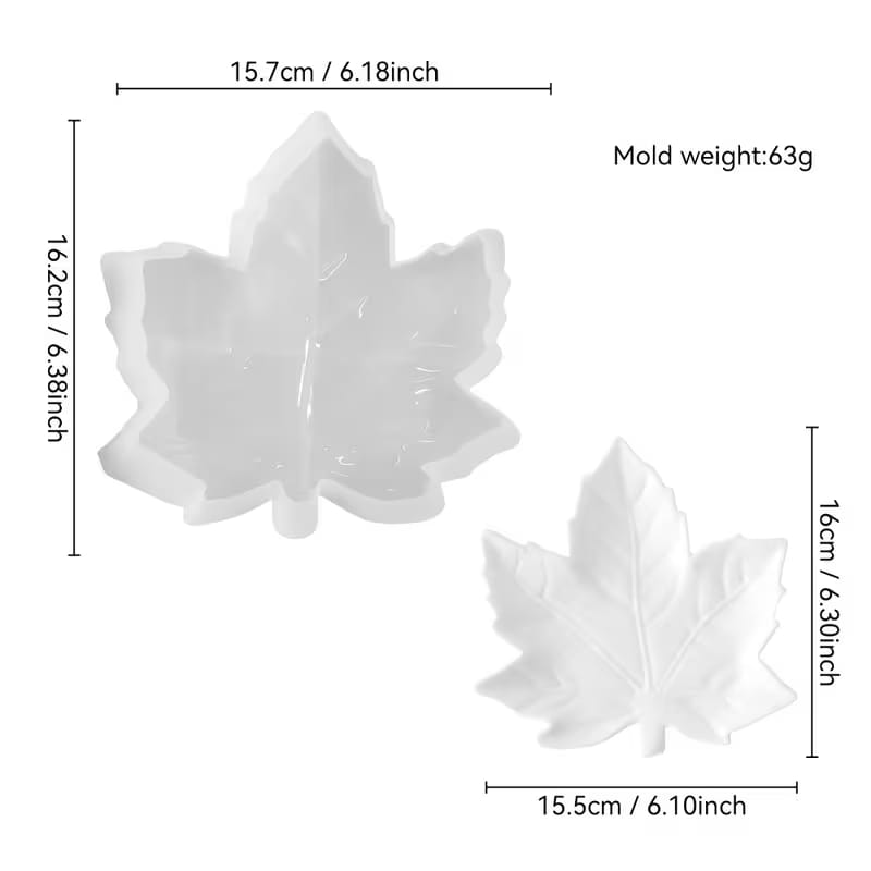 Maple Leaf Tray Silicone Mold - Leaf Coaster & Trinket Dish Mold