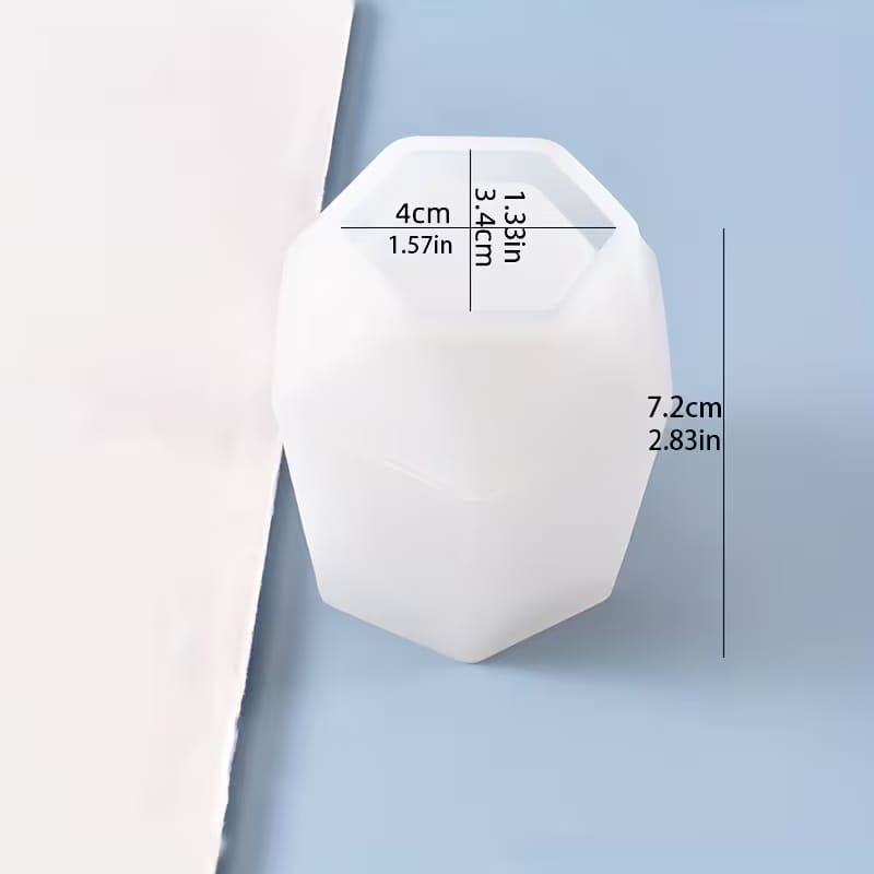 Hexagon Multipurpose Silicone Mold - Geometric Pen Holder, Vase & Candle Mold
