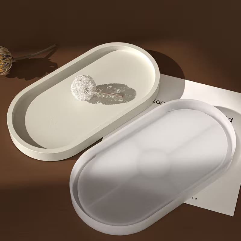 Elliptical Oval Storage Tray Silicone Mold