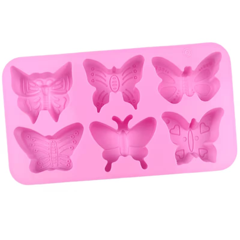Butterfly Silicone Mold - 6 Cavity