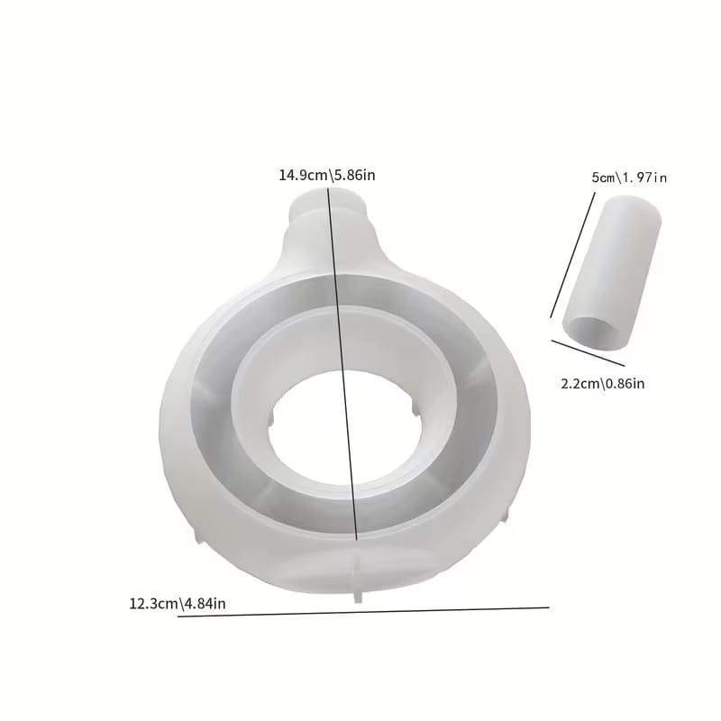 Small Donut Vase Mold – Round Hollow Circle Silicone Mold for Concrete
