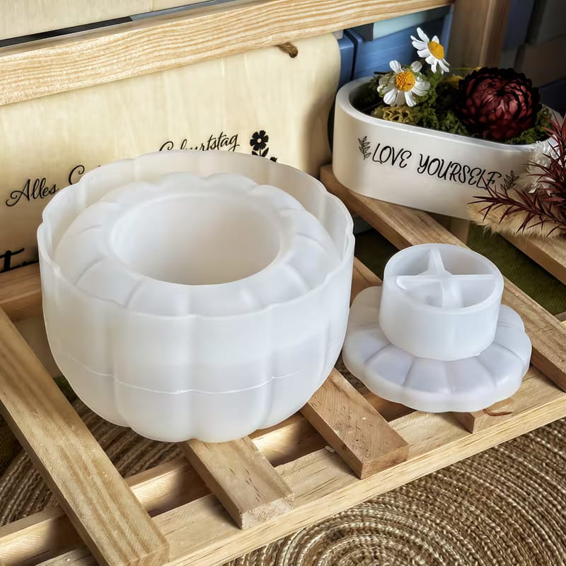 High Quality Pumpkin Jar Mold – Silicone Mold for Plaster of Paris Concrete & Resin