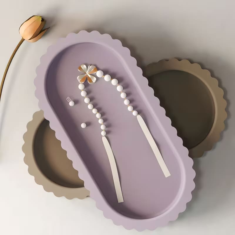 Ribbed Oval Tray Silicone Mold