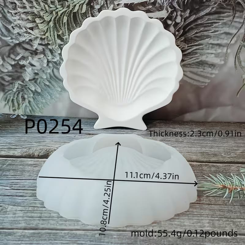 Shell Mold – Seashell Trinket Tray & Coaster Silicone Mold for Resin/Concrete