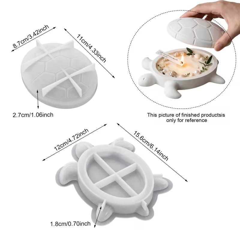 Turtle Jar Mold – Silicone Mold for Plaster of Paris Concrete & Resin