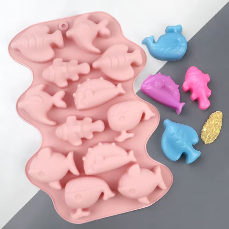 Fish Silicone Mold - Sea Animal Shapes