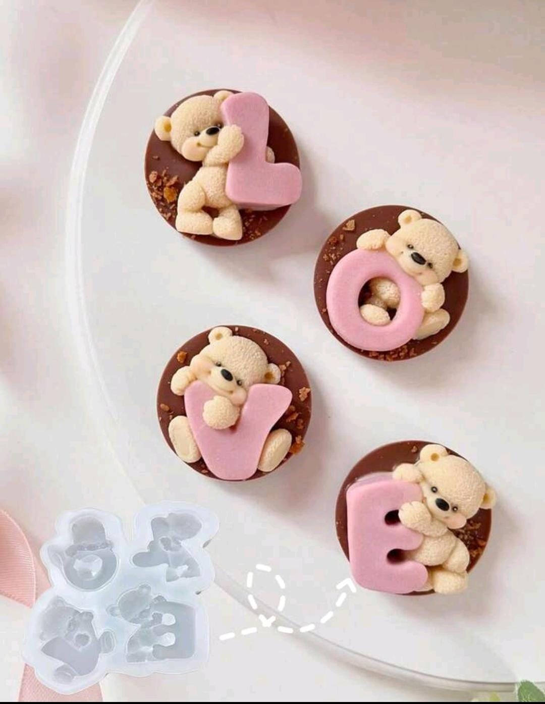 Bear LOVE Letters Silicone Mold