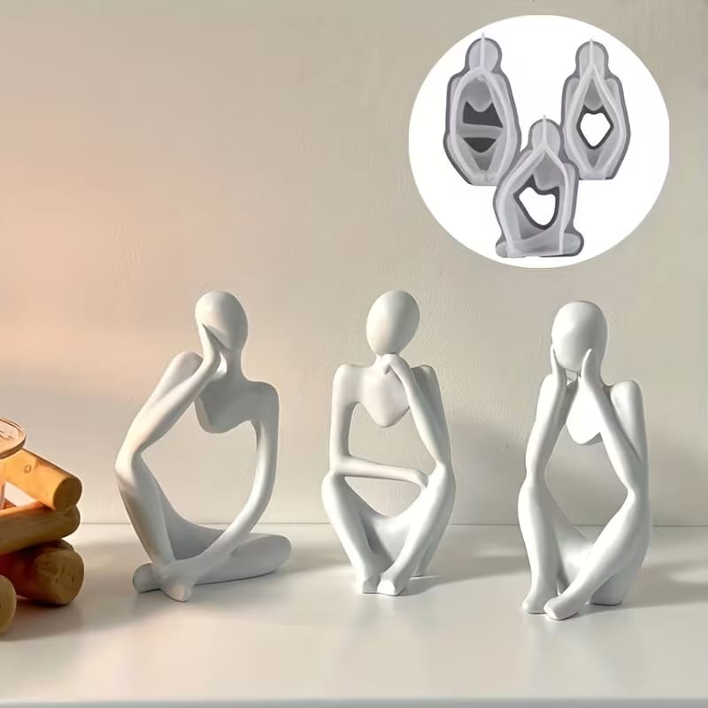 Thinking Statue Silicone Mold