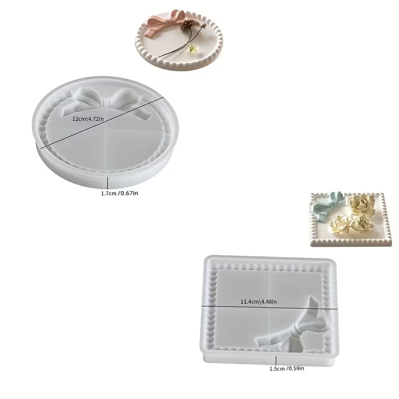 Bow Bubble Beaded Tray Silicone Mold
