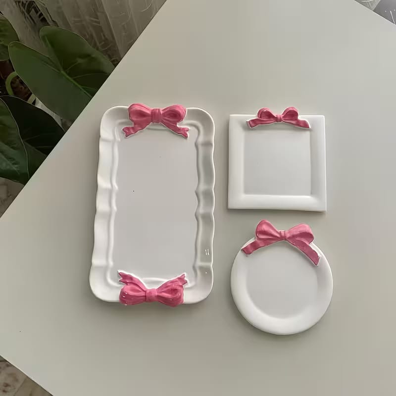Bow Tray Silicone Mold - Rectangular Square & Round