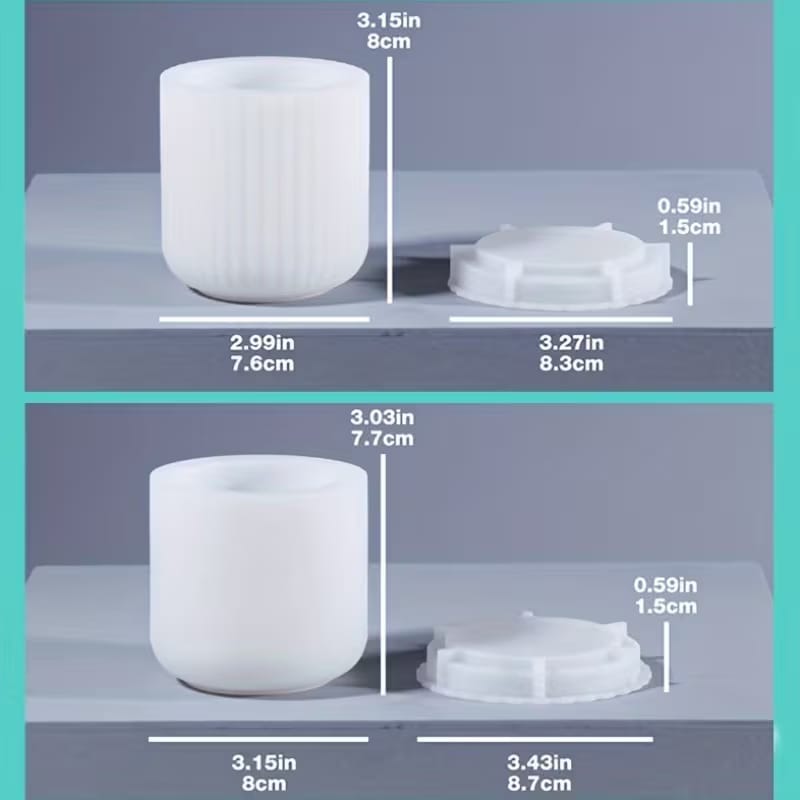 Long Strip Ribbed Jar Silicone Mold