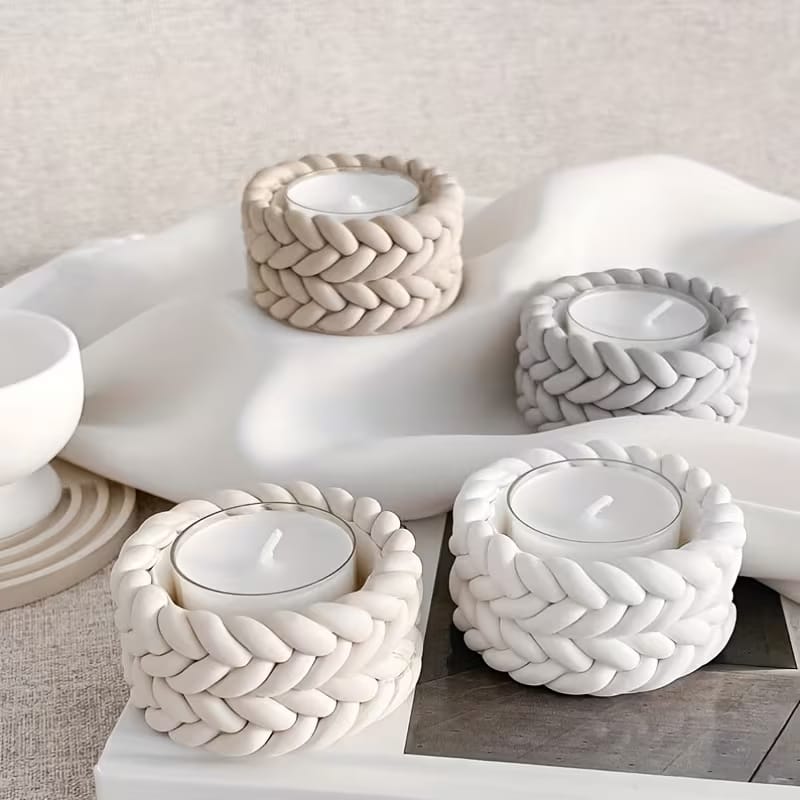 Twisted Candle Jar Mold | Plaster & Resin Silicone Mold