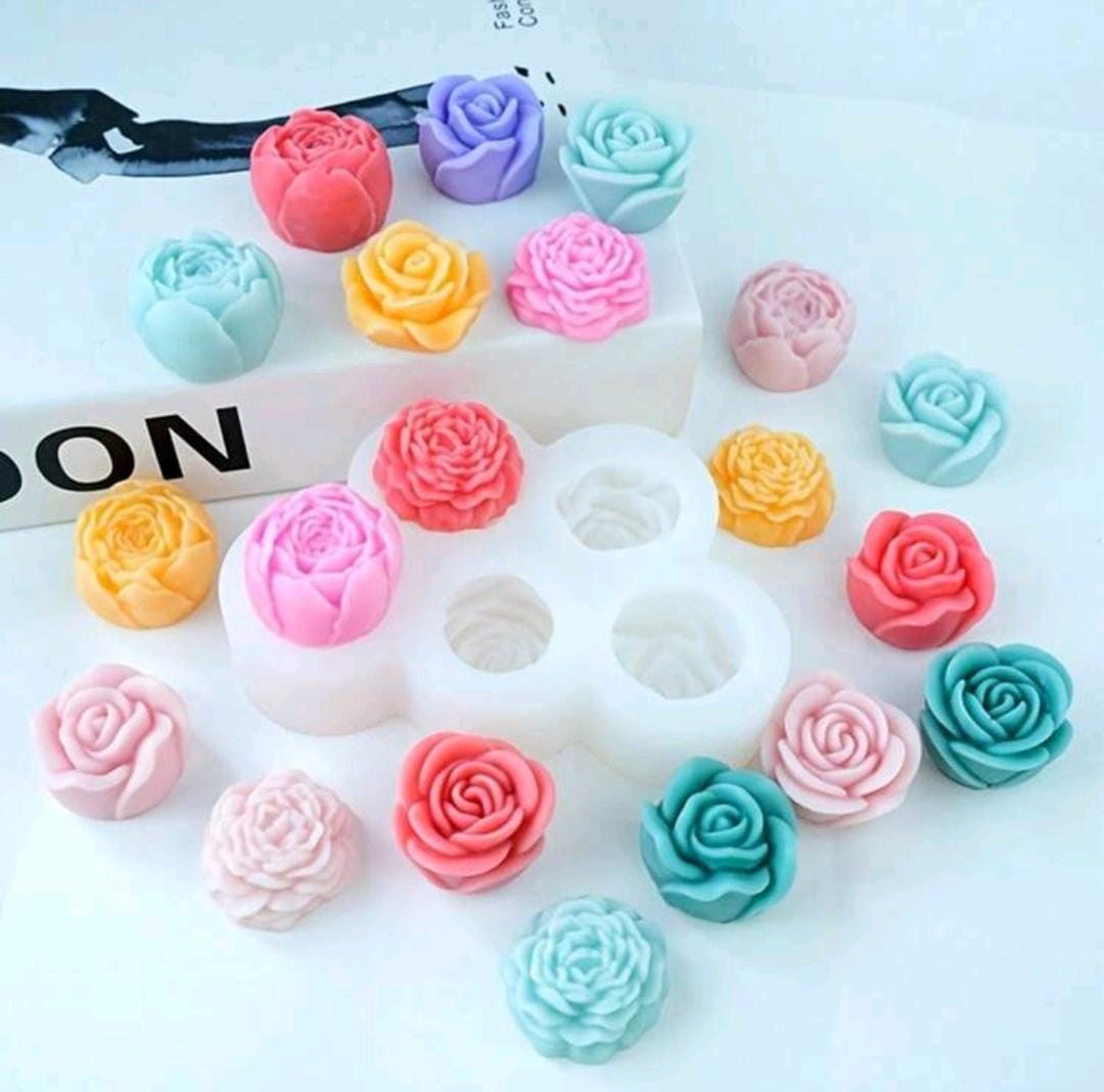 5 in 1 Rose  Candle Mold