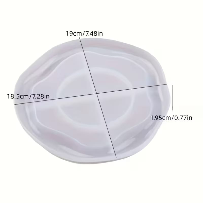 Cloud Tray Silicone Mold – Organic Wavy Edge Resin Coaster & Tray Mold