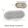 Elliptical Oval Storage Tray Silicone Mold