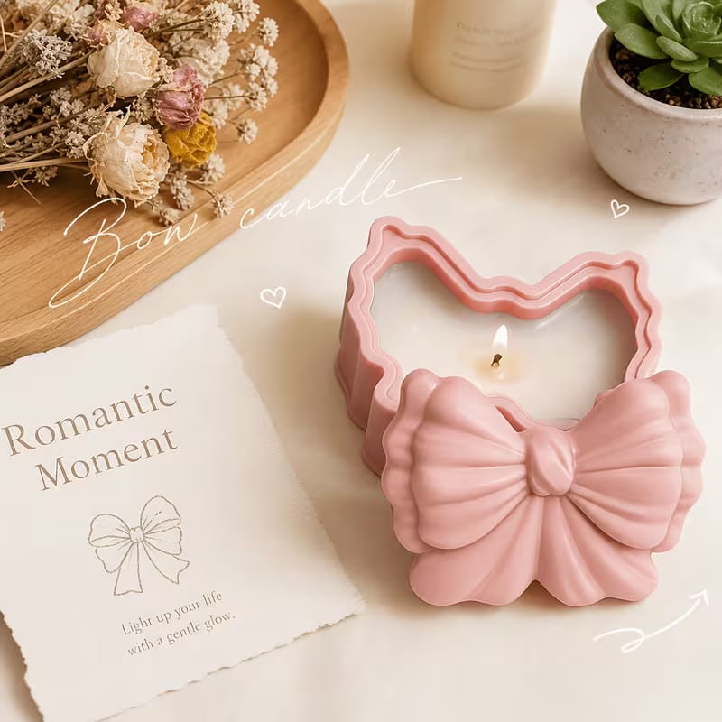 Bow Shape Jar Silicone Mold - Jar & Lid