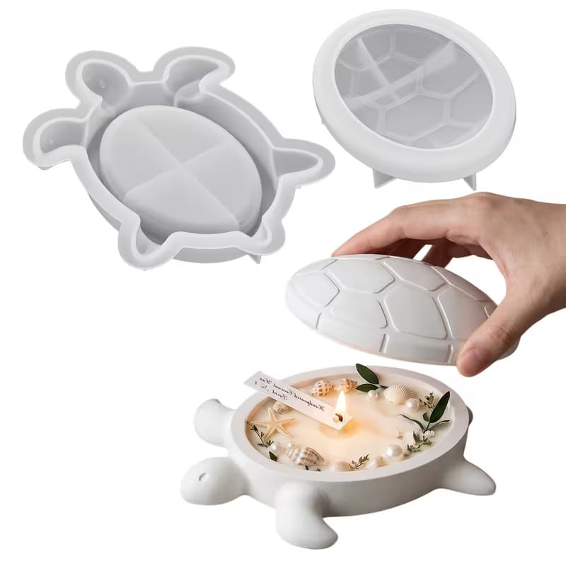 Turtle Jar Mold – Silicone Mold for Plaster of Paris Concrete & Resin