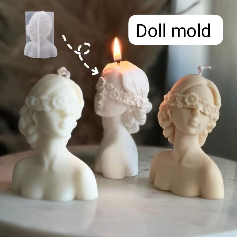 Blind Doll Bust Silicone Mold - 001#