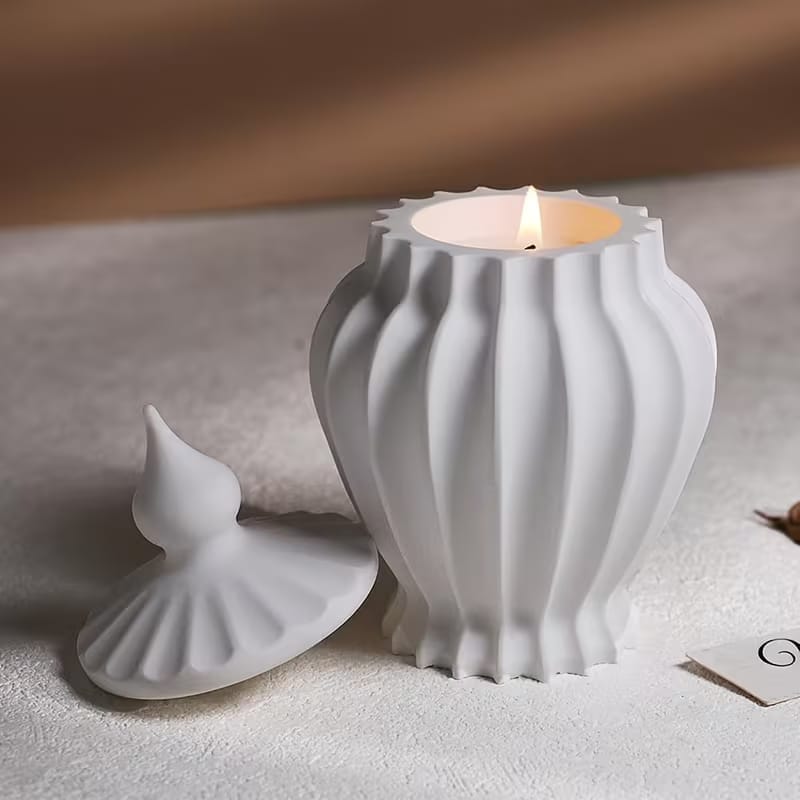 Vintage Fluted Jar Silicone Mold