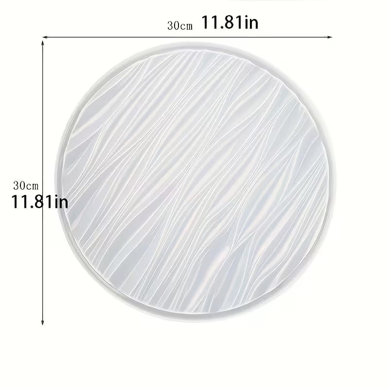 Round Large Wave Textured Tray Silicone Mold