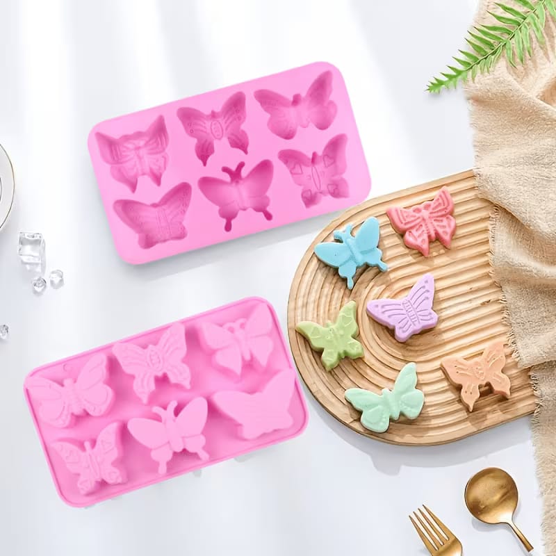 Butterfly Silicone Mold - 6 Cavity