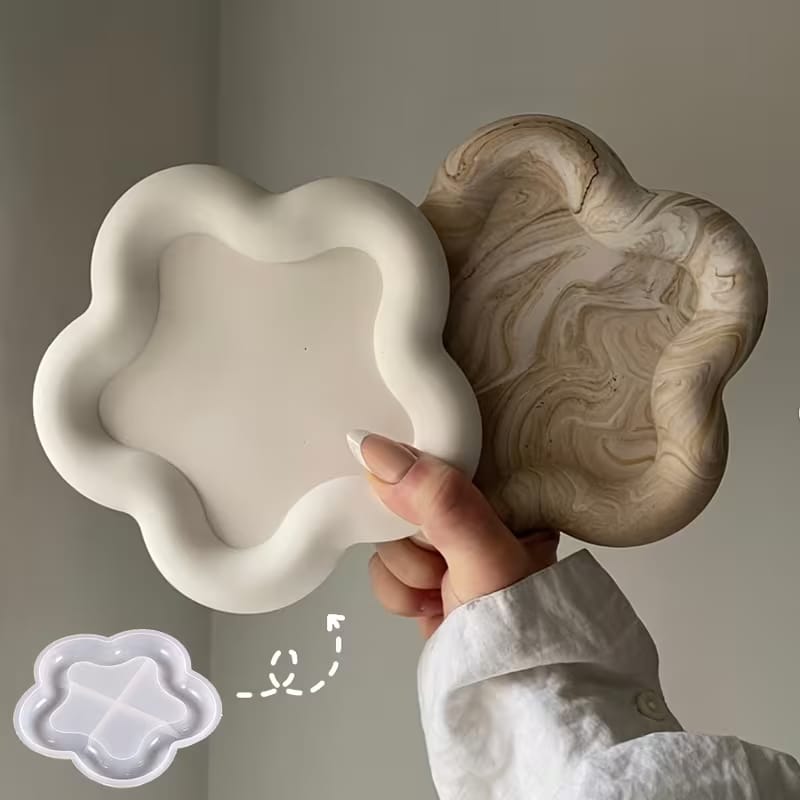 Flower Tray Mold | Plaster & Resin Silicone Mold