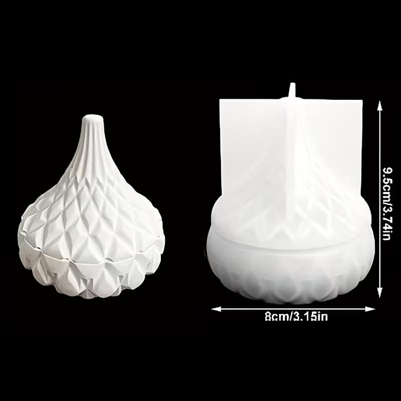 Diamond Jar Mold – Silicone Mold for Plaster of Paris Concrete & Resin
