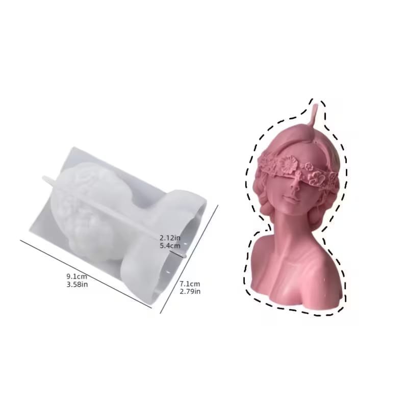 Blind Doll Bust Silicone Mold - 001#