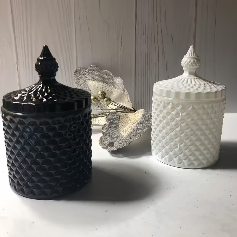 Roman Style Quilted Jar Silicone Mold
