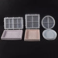 Stone Texture Tray Silicone Mold – Cracked Pebble Design (Round/Square/Rectangle)