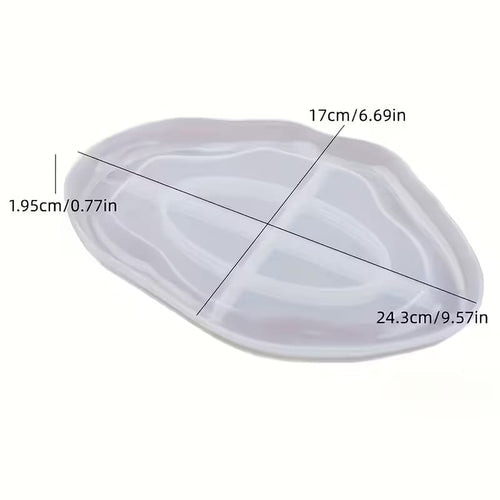 Cloud Tray Silicone Mold – Organic Wavy Edge Resin Coaster & Tray Mold