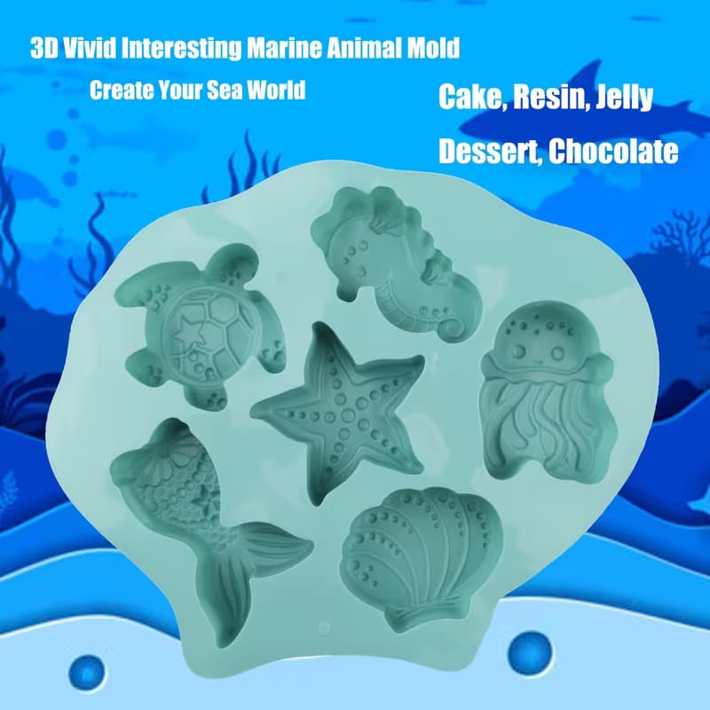Sea Theme Silicone Mold - Ocean Shapes