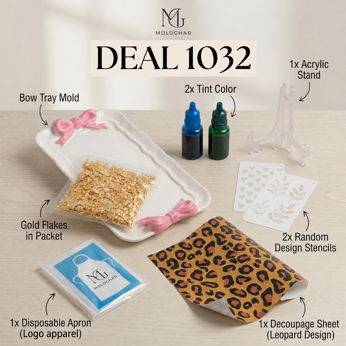 DEAL1032 | Deal 1032 | Bow Tray Silicone Mold Craft Set (Deal 10 32)