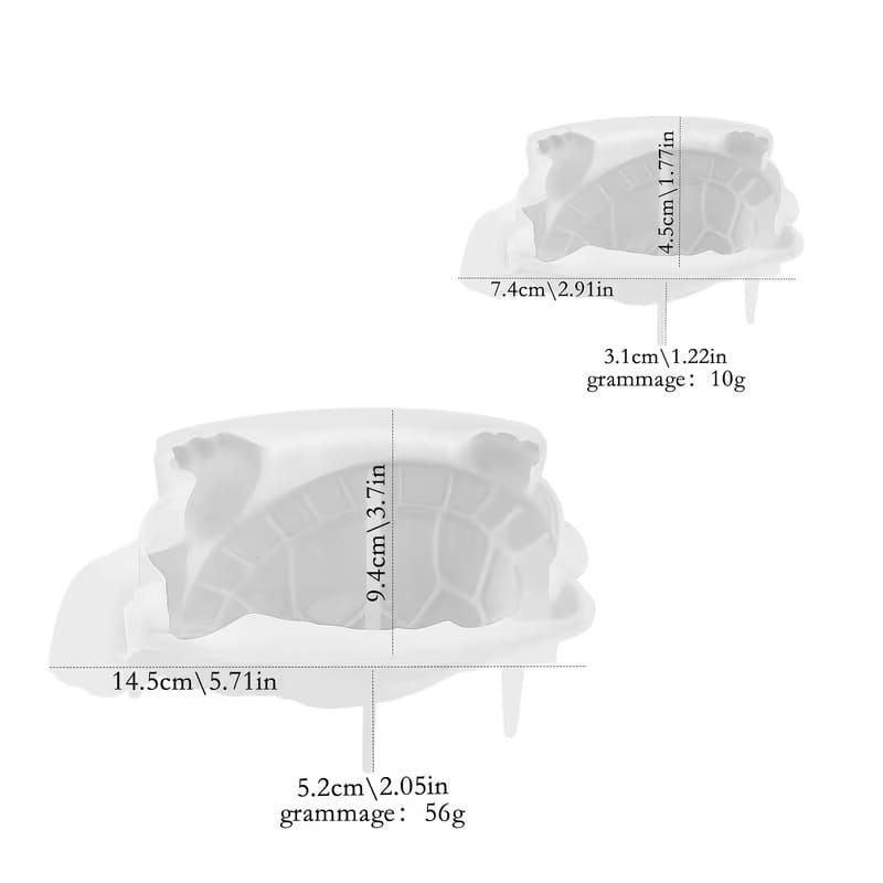 Turtle Silicone Mold - Small & Large