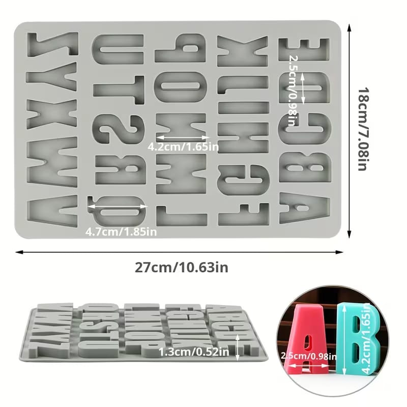 Medium Alphabet Silicone Mold
