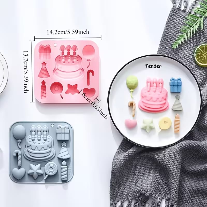 Birthday Theme Mold | Kids DIY Baking & Plaster Mold