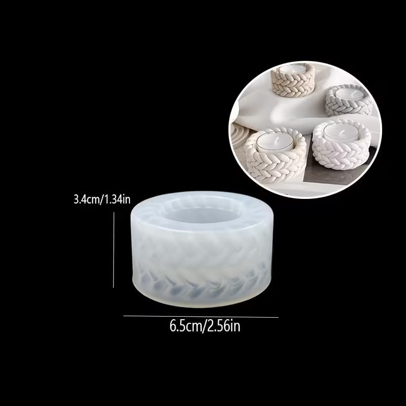 Twisted Candle Jar Mold | Plaster & Resin Silicone Mold