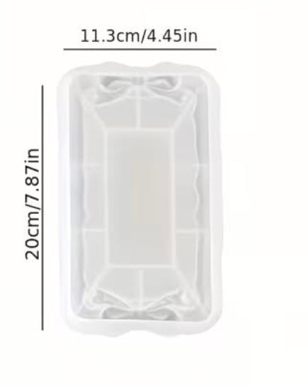 Bow Tray Silicone Mold - Rectangular Square & Round