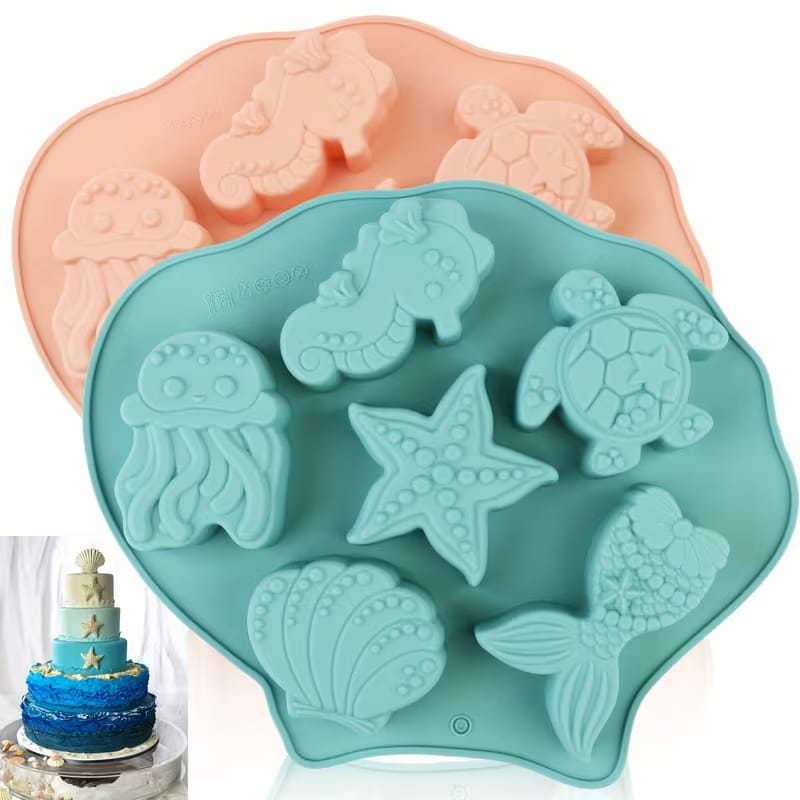 Sea Theme Silicone Mold - Ocean Shapes